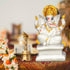 Gold White Ganpati - The Earth Store - God Statue